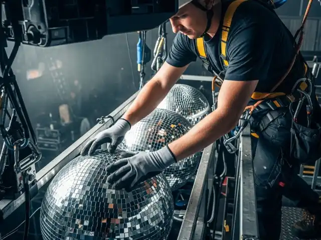 Reparación profesional de bolas disco para eventos